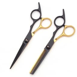 Hair Scissors 6" Japan Stainless Hairdressing Scissors Blue Hair Scissors Barber Shop Thinning Scissors Haircut Set Comb C1001
