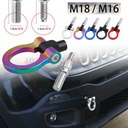 Colors Universal Racing Tow Hook Front Rear Car Trailer Hook Car Traction Hook M16 for European Cars M18 for Japanese Cars