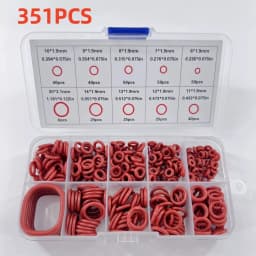 702/351pcs Silicone O-ring Set 10 Sizes Oil Heat Resistant Suitable For Cars Pipelines Circular rubber Sealing Ring Gasket Pad