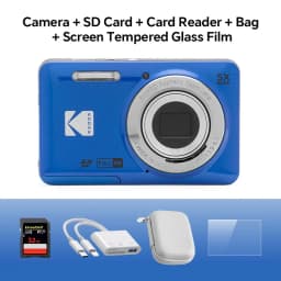 Original KODAK PIXPRO FZ55 Digital Camera 16MP 5X Zoom 1080P Vlogging Compact Point & Shoot with 32GB SD Card Case Gift Kit