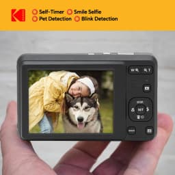 Original KODAK PIXPRO FZ55 Digital Camera 16MP 5X Zoom 1080P Vlogging Compact Point & Shoot with 32GB SD Card Case Gift Kit