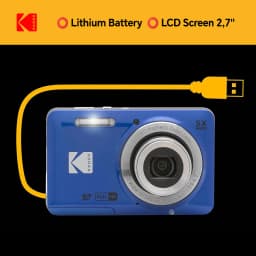 Original KODAK PIXPRO FZ55 Digital Camera 16MP 5X Zoom 1080P Vlogging Compact Point & Shoot with 32GB SD Card Case Gift Kit