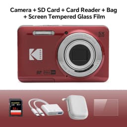 Original KODAK PIXPRO FZ55 Digital Camera 16MP 5X Zoom 1080P Vlogging Compact Point & Shoot with 32GB SD Card Case Gift Kit