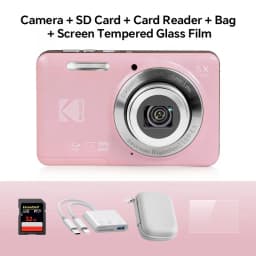 Original KODAK PIXPRO FZ55 Digital Camera 16MP 5X Zoom 1080P Vlogging Compact Point & Shoot with 32GB SD Card Case Gift Kit
