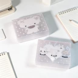 M5 Storage Box Organizer 3-inch Album Stickers Notes Idol Cards Photos Cute Name Card Holder Minimalist Style