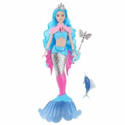 Cute Soft Light Light Music Mermaid 32cm Gentle Music Playhouse Toy Cartoon Children Gift Children Play