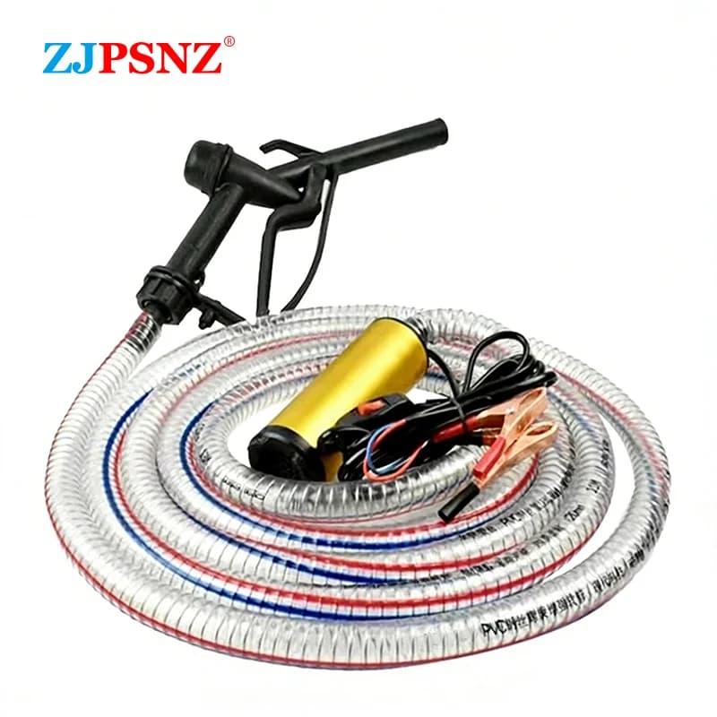 Portable Electric Submersible Pump 12V 24V Diesel Oil Water Sewage Water Transfer Pump Fuel Pump Kit for Car Camping Fishing RV