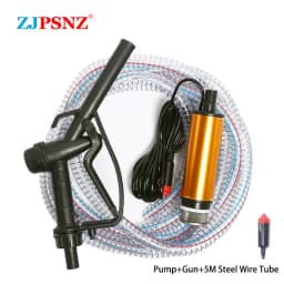 Portable Electric Submersible Pump 12V 24V Diesel Oil Water Sewage Water Transfer Pump Fuel Pump Kit for Car Camping Fishing RV