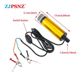 Portable Electric Submersible Pump 12V 24V Diesel Oil Water Sewage Water Transfer Pump Fuel Pump Kit for Car Camping Fishing RV