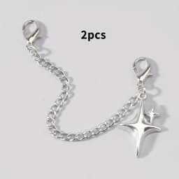 2pcs of Star Pendants for Shoe Chains, Decorative Items for Shoes And Boots, Suitable As Birthday Or Holiday Gifts