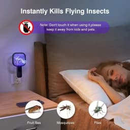 Rechargeable Mosquito Swatter UV Light Bug Zapper Electric Fly Killer Insect Racket Portable Pest Control for Outdoor Camping