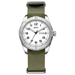 2026 TPW 40mm Field Watch - Easy Reading Fabric Strap Quartz Movement with Luminous Rotating Bezel Date & Day Functions