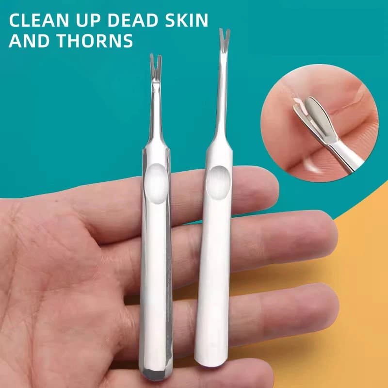 metal Cuticle Pusher Dead Skin Remover Nail Care Tool for Manicure