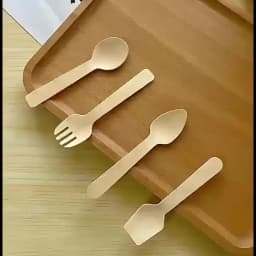 100-Pack 4.1inch Long Disposable Tasting Spoons, Mini Portable Birch Wood Tasting Spoons, Disposable Tableware Suitable for Home, Parties, Events, Gatherings, Weddings, and Large Events