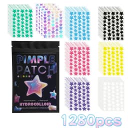 320/1280/1920pcs Rainbow Star Acne Patches, Hydrocolloid Stickers, Multi-Size, Gentle & Invisible, Covers Pimples, Travel Ready
