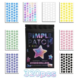 320/1280/1920pcs Rainbow Star Acne Patches, Hydrocolloid Stickers, Multi-Size, Gentle & Invisible, Covers Pimples, Travel Ready