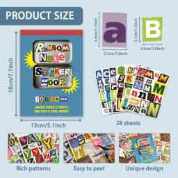 28 Sheets 1000+ Pcs Colorful Letter Collage Stickers, Self Adhesive Big Alphabet Stickers, You Can Freely Combine Words