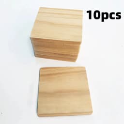 3/5/10pcs Set of Unfinished Round Wooden Coasters for DIY Crafts and Home Decor 4-Inch Diameter, Natural Wood Material, Perfect