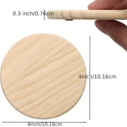 3/5/10pcs Set of Unfinished Round Wooden Coasters for DIY Crafts and Home Decor 4-Inch Diameter, Natural Wood Material, Perfect
