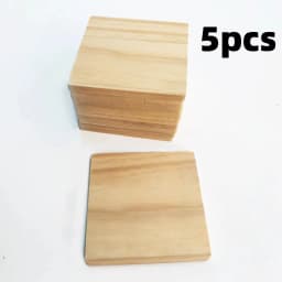 3/5/10pcs Set of Unfinished Round Wooden Coasters for DIY Crafts and Home Decor 4-Inch Diameter, Natural Wood Material, Perfect