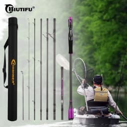 BIUTIFU Traveller+ Spinning Casting Lure Fishing Rod 2.1/2.7/3.3m T1000 Carbon Baitcasting 5-60g Length Adjustable With Tube Bag