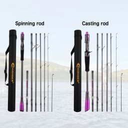 BIUTIFU Traveller+ Spinning Casting Lure Fishing Rod 2.1/2.7/3.3m T1000 Carbon Baitcasting 5-60g Length Adjustable With Tube Bag