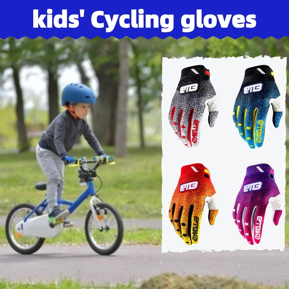 ETBIKE children's bicycle gloves, suitable for ages 4 to 10, are ideal for scooters and children's crawling and learning.kids