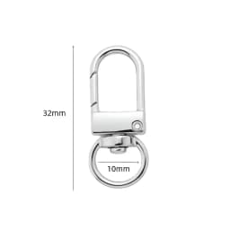 5-100Pcs Alloy Snap Lobster Clasp Hooks Keychain Findings for DIY Key Chain Necklace Bracelet Accessories Supplies Accessories
