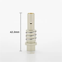 6PCS/Pack, MB-15AK 15AK Coated Welding Tool 0.8mm 1.0mm 1.2mm Purple Copper Conductive Coating Nozzle Insulating Sleeve Connecti