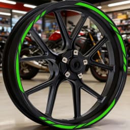 16PCS/1Set Racing Stripes 15-19 Inch Motorcycle Wheel Stickers Waterproof Rim Vinyl Decals Modified Scooter Decoration
