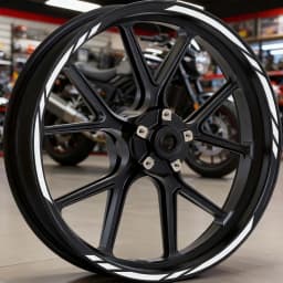 16PCS/1Set Racing Stripes 15-19 Inch Motorcycle Wheel Stickers Waterproof Rim Vinyl Decals Modified Scooter Decoration