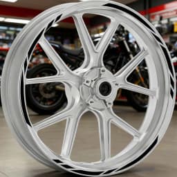 16PCS/1Set Racing Stripes 15-19 Inch Motorcycle Wheel Stickers Waterproof Rim Vinyl Decals Modified Scooter Decoration
