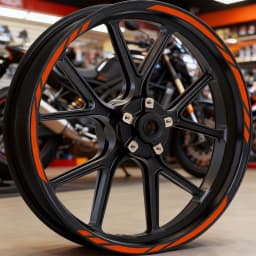 16PCS/1Set Racing Stripes 15-19 Inch Motorcycle Wheel Stickers Waterproof Rim Vinyl Decals Modified Scooter Decoration