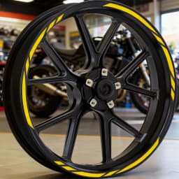 16PCS/1Set Racing Stripes 15-19 Inch Motorcycle Wheel Stickers Waterproof Rim Vinyl Decals Modified Scooter Decoration
