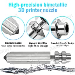 For Anycubic Kobra X/Kobra 4 Hot End Nozzle 0.2/0.6/0.8/0.4mm Heatbreak KX One-Piece Hotend Bimetal Nozzles 3D Printer Parts