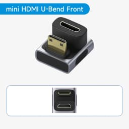 Hagibis Mini HDMI to HDMI Adapter Right Angle 90 Degree Male to Female Mini HDMI Connector L Shape Converter High Refresh Rate