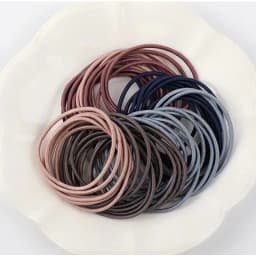 98/200Pcs Women's Black Elastic Headband Girls' Hair Rope Solid Color Ponytail Clip Simple and Durable Girls' Hair Accessories