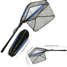 Retractable Landing Net Folding 1.9m/1.5m/1.3m Telescopic Fishing Net Outdoor Sea Mesh Portable Hand Dip Net For Carp Fly Fun