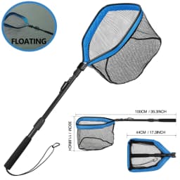 Retractable Landing Net Folding 1.9m/1.5m/1.3m Telescopic Fishing Net Outdoor Sea Mesh Portable Hand Dip Net For Carp Fly Fun