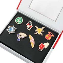 Gym Badges Box Set Kanto Johto Hoenn Sinnoh Unova Kalos Orange Islands Pins Brooches Collectible Toys for Gift