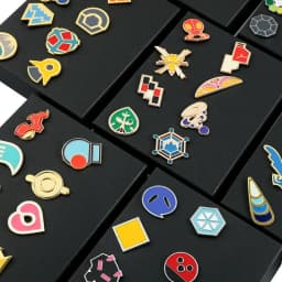 Gym Badges Box Set Kanto Johto Hoenn Sinnoh Unova Kalos Orange Islands Pins Brooches Collectible Toys for Gift