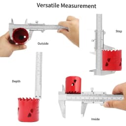 0-150mm 0-6 Inch Vernier Caliper High Accuracy Stainless Steel Plastic Gauge Measuring Tool Inside Outside Depth Micrometer