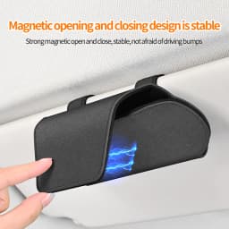 Magnetic Suction Car Glasses Case Car Sun Visor Storage Holder Car Interior High-end Sunglasses Box Auto Interior Accessories