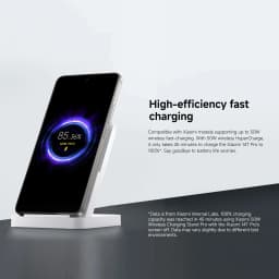 Xiaomi 50W Wireless Charging Stand Pro, High-efficiency Fast Charging Highly Compatible Quiet Heat Dissipation Safe and Reliable