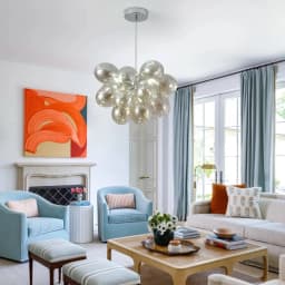 Modern Bubble Cluster Chandelier, 3-Light Dimmable Glass Globe Pendant
