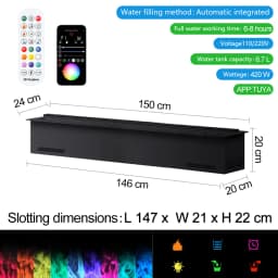 3D Atomizing Fireplace For Living Room Multi-color Fake Flame Electronic Fireplace Home Remote Control Water Steam Fireplace