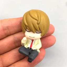 In-stock kawaii Shoulder-to-Shoulder anime death note Light Yagami Amane Misa Ryuk sitting waiting ornaments collection figures