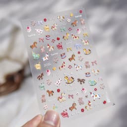 Fashion Silver Metallic Texture Nail Stickers 5D Embossed Stars Bow Love heart Cat Wings Nail Art Stickers DIY nail decoration