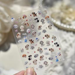 Fashion Silver Metallic Texture Nail Stickers 5D Embossed Stars Bow Love heart Cat Wings Nail Art Stickers DIY nail decoration