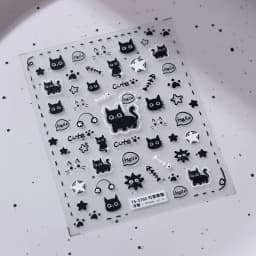 Fashion Silver Metallic Texture Nail Stickers 5D Embossed Stars Bow Love heart Cat Wings Nail Art Stickers DIY nail decoration